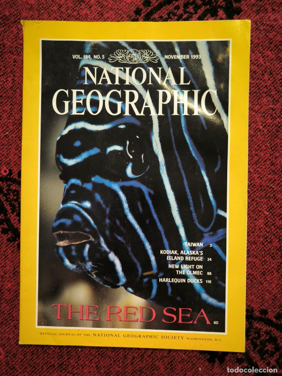 Coleccionismo de National Geographic: National Geographic En Ingl&eacute;s Noviembre 1993 Mar Rojo Taiw&aacute;n Kodiak Olmecas Alaska