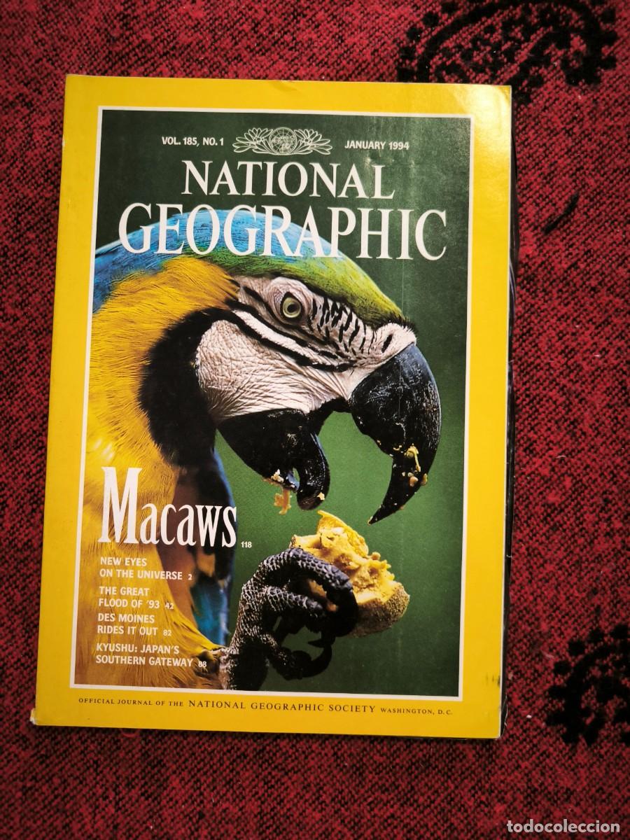 Coleccionismo de National Geographic: National Geographic En Ingl&eacute;s Enero 1994 Guacamayos Jap&oacute;n Universo Inundaciones Mississippi