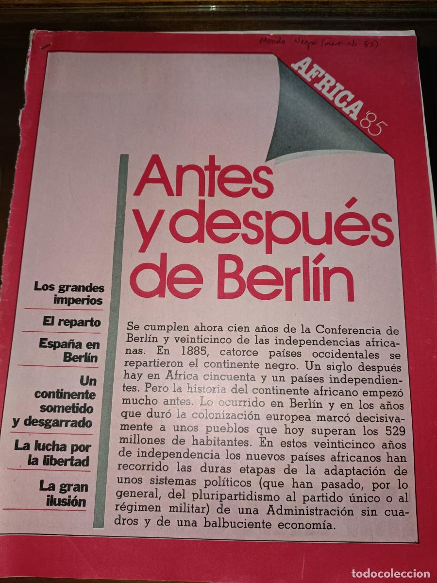 Coleccionismo de National Geographic: HISTORIA DE &Aacute;FRICA ANTES DURANTE Y DESPU&Eacute;S DE LA COLONIZACI&Oacute;N. 44 P&Aacute;GINAS. REVISTA MUNDO NEGRO 1985