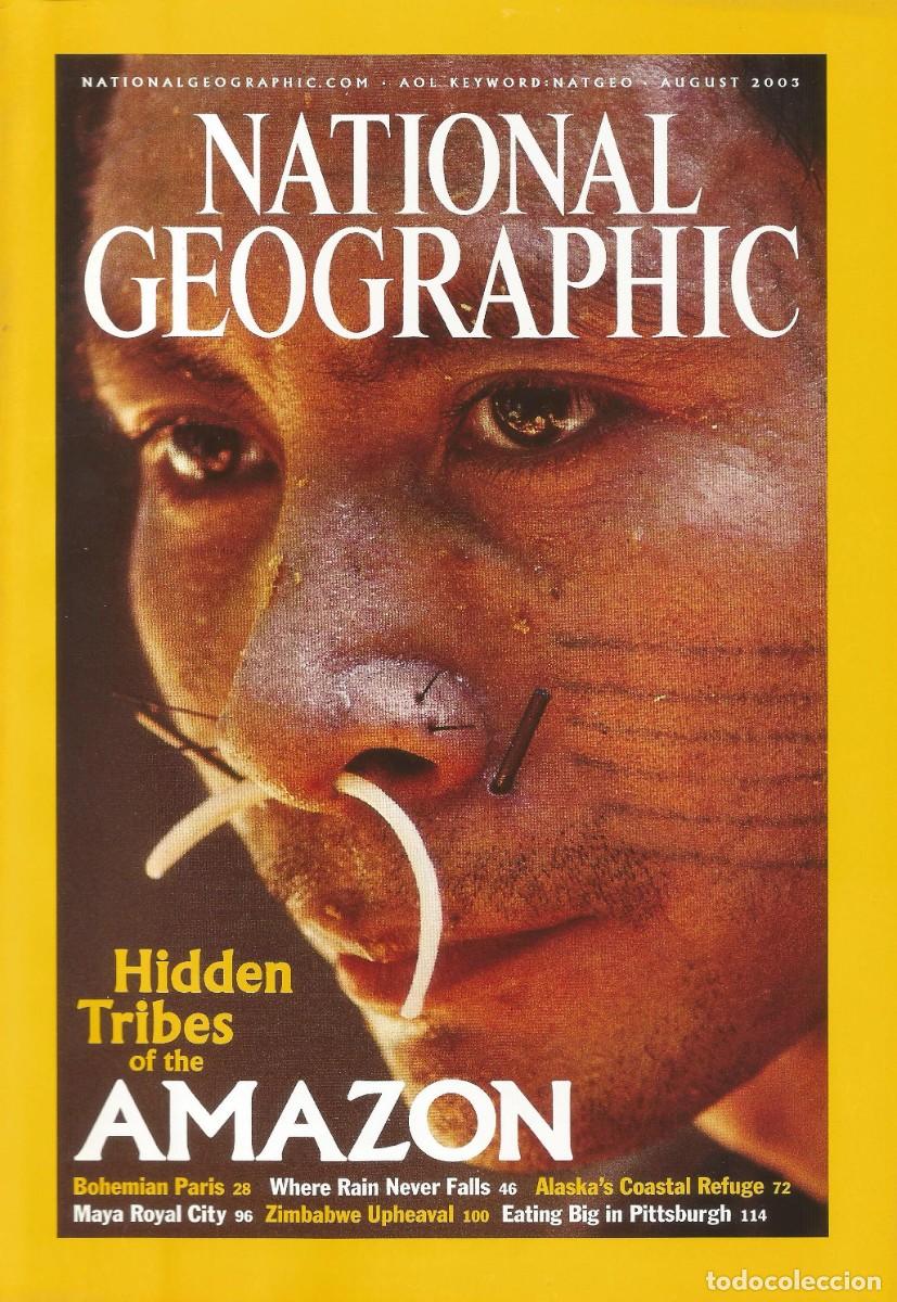 Coleccionismo de National Geographic: Revista National Geographic - Hidden tribes Amazon - Vol. 204, No. 2 August 2003 - Edic. en ingl&eacute;s