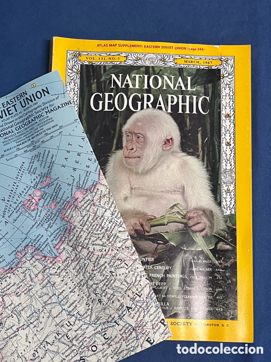 Coleccionismo de National Geographic: Revista NATIONAL GEOGRAPHIC March 1967 marzo . INCLUYE MAPA. Copito de Nieve Snowflake