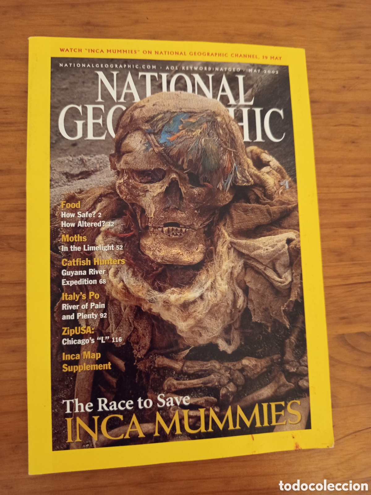 Coleccionismo de National Geographic: NATIONAL GEOGRAPHIC MAY 2002. THE RACE TO SAVE INCA MUMMIES