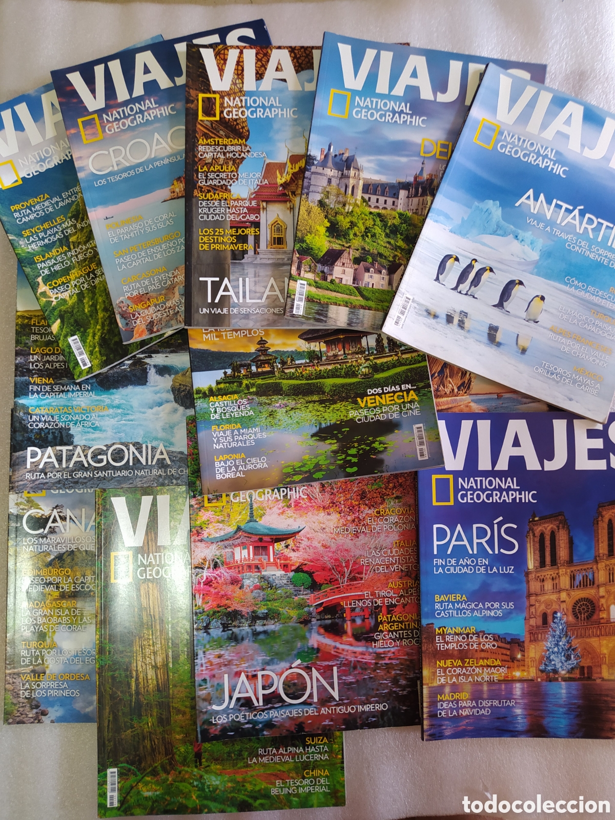 Coleccionismo de National Geographic: Lote 12 revistas National Geographic &ndash; Ant&aacute;rtida, Jap&oacute;n, Patagonia, Par&iacute;s y m&aacute;s