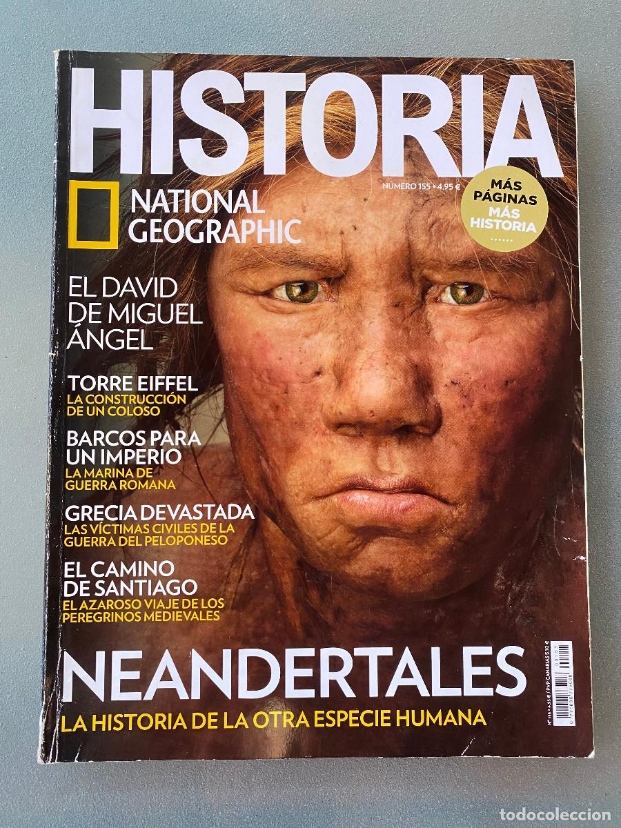 Coleccionismo de National Geographic: Revista 'Historia National Geographic', n&ordm; 155. Hombres de Neandertal en portada. Buen estado.