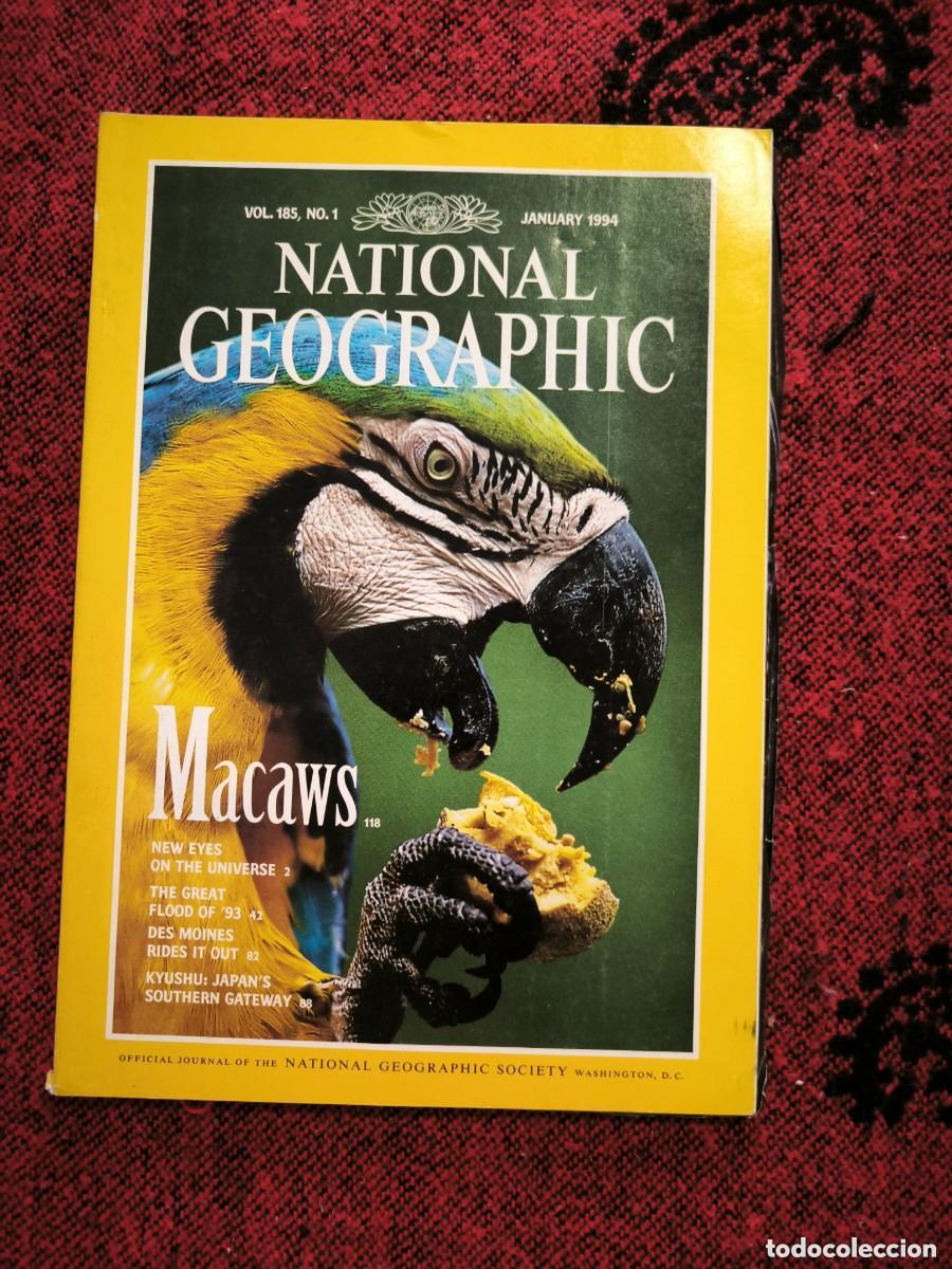 Coleccionismo de National Geographic: National Geographic En Ingl&eacute;s Enero 1994 Guacamayos Jap&oacute;n Universo Inundaciones Mississippi