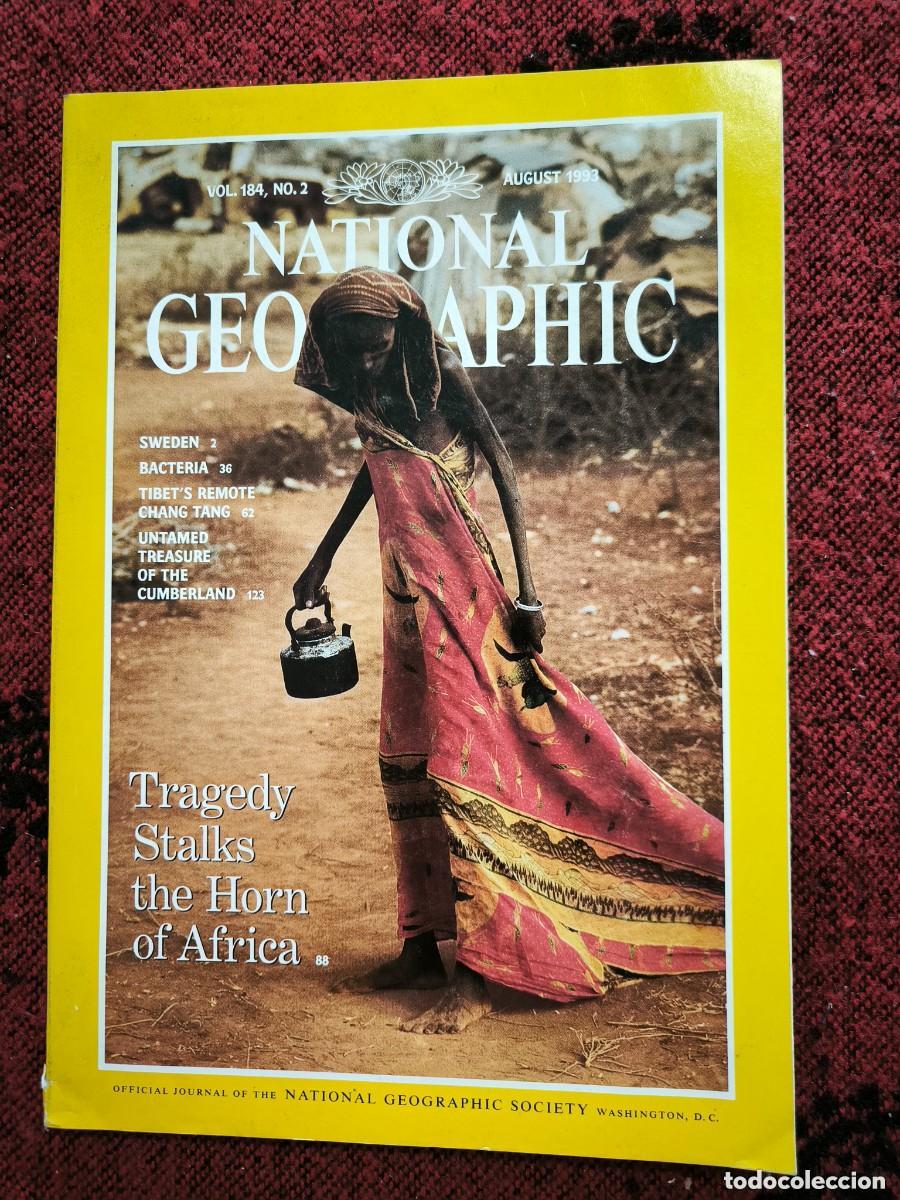 Coleccionismo de National Geographic: National Geographic En Ingl&eacute;s Agosto 1993 &Aacute;frica T&iacute;bet Bacterias Suecia Cumberland