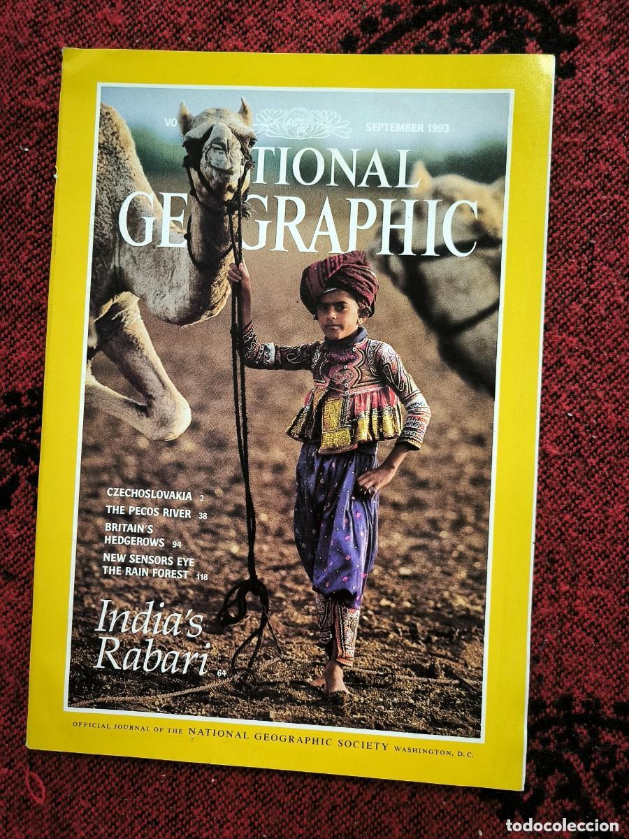 Coleccionismo de National Geographic: National Geographic En Ingl&eacute;s Septiembre 1993 India Rabari Checoslovaquia Pecos Reino Unido