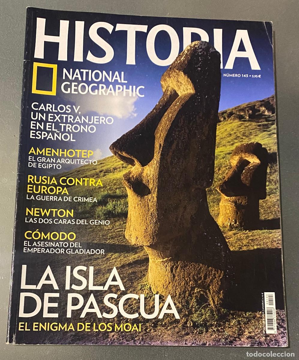 Coleccionismo de National Geographic: Revista 'Historia National Geographic', n&ordm; 143. Isla de Pascua en portada. Buen estado.