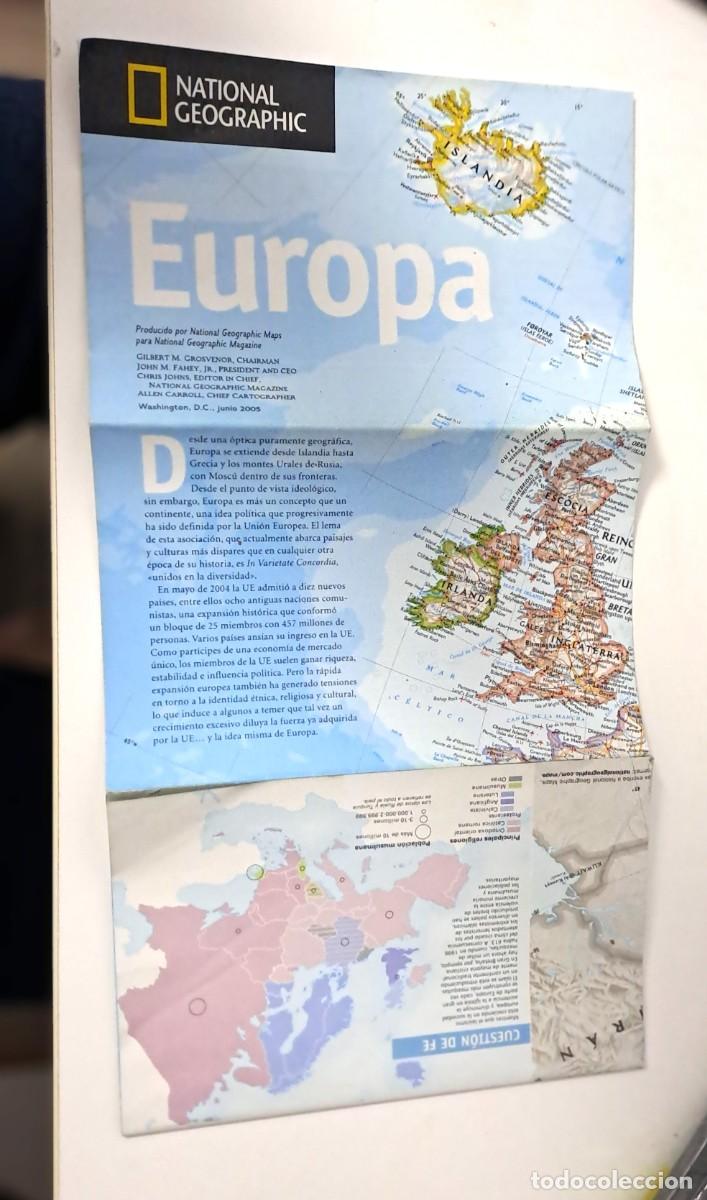 Coleccionismo de National Geographic: MAPA DESPLEGABLE DE EUROPA SUPLEMENTO NATIONAL GEOGRAPHIC. A&Ntilde;O 2005
