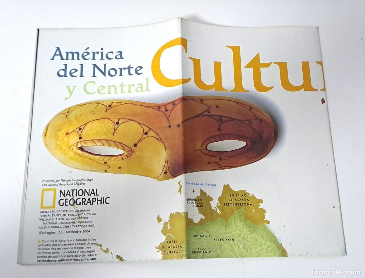 Coleccionismo de National Geographic: MAPA CULTURAS INDIAS AMERICA DEL NORTE Y CENTRAL. SUPLEMENTO DESPLEGABLE NATIONAL GEOGRAPHIC. 2004