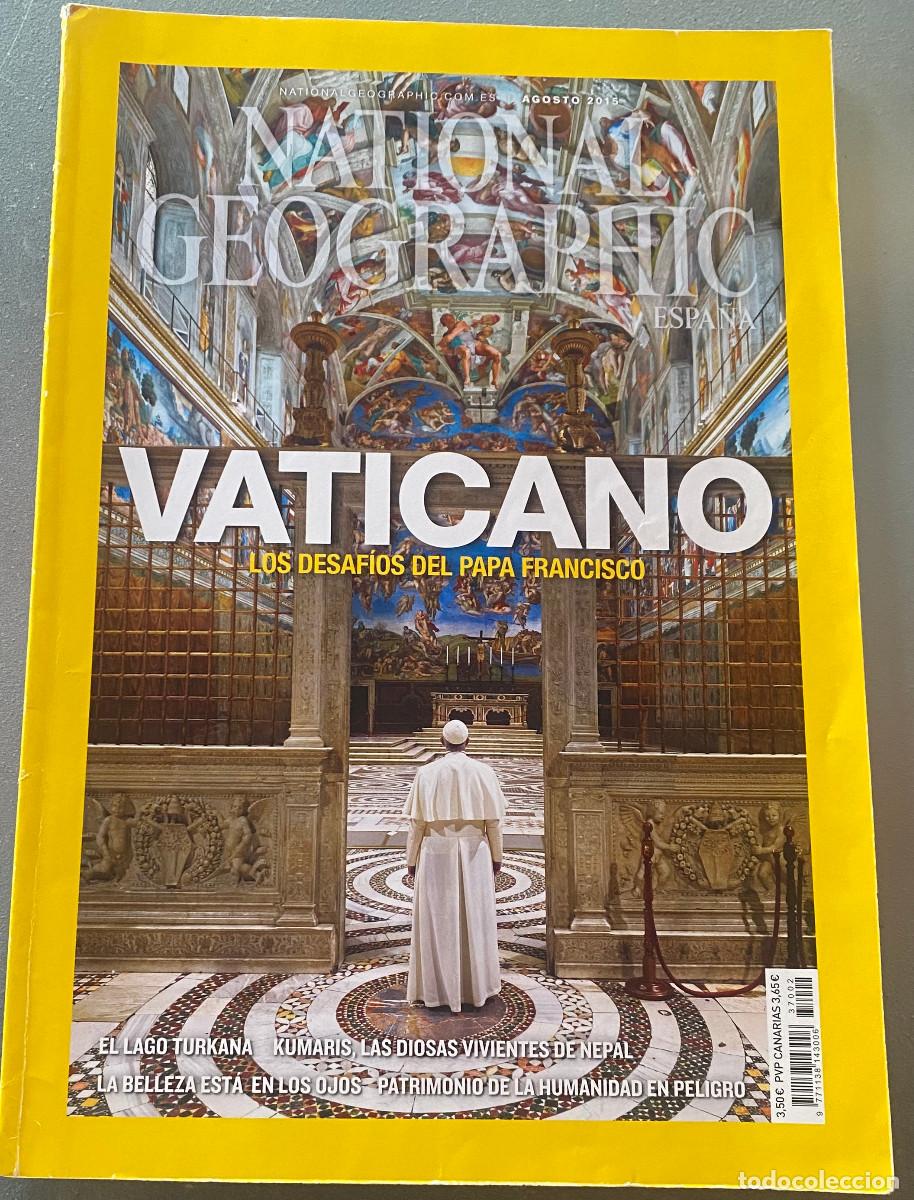 Colecionismo da National Geographic: Revista 'National Geographic Espa&ntilde;a'. Agosto 2015. Vaticano y Papa Francisco en portada. Buen estado
