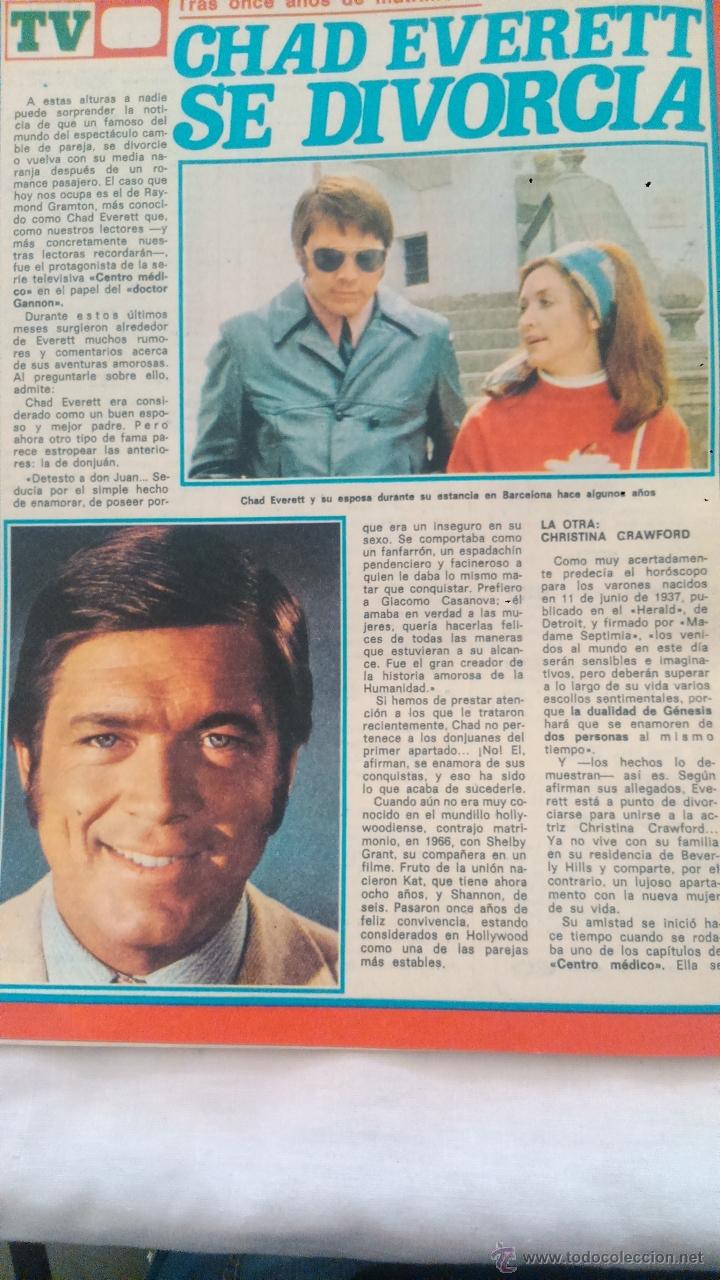 Coleccionismo de revista Pronto: recortes chad everett - Foto 1