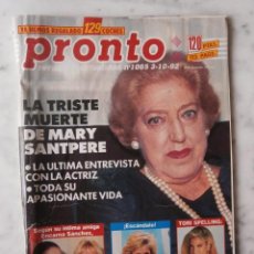 Coleccionismo de Revista Pronto: MARY SANPERE - ISABEL PANTOJA - LADY DI - JULIO IGLESIAS. Lote 45426555