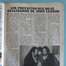 Collezionismo di Rivista Pronto: RECORTE REPORTAJE CLIPPING DE JOHN LENNON LOS BEATLES REVISTA PRONTO Nº 467 PAG. 71
