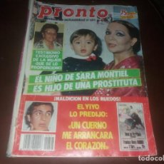 Coleccionismo de Revista Pronto: NÚMERO 697 AÑO 1985 SARA MONTIEL TORERO YIYO RAINIERO CARMONA ORDÓÑEZ. Lote 131039836