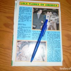 Coleccionismo de Revista Pronto: RECORTE : LOLA FLORES, EN AMERICA. PRONTO, DCMBRE 1975 ()