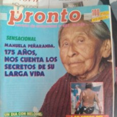 Coleccionismo de Revista Pronto: REVISTA PRONTO 853 EL VAQUILLA, EMILIO SÁNCHEZ VICARIO, EL HIJO DE EL CORDOBÉS