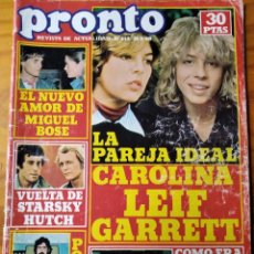 Coleccionismo de Revista Pronto: PRONTO Nº 412 1980- LEIF GARRETT- MIGUEL BOSE- LOS PECOS- FELIX RODRIGUEZ DE LA FUENTE- ROCIO JURADO
