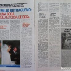 Coleccionismo de Revista Pronto: RECORTE REVISTA PRONTO Nº 995 1991 EMILIO BUTRAGUEÑO