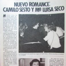 Coleccionismo de Revista Pronto: RECORTE REVISTA PRONTO Nº 636 1984 CAMILO SESTO, MARIA LUISA SECO