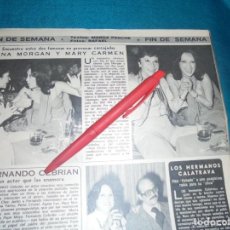 Coleccionismo de Revista Pronto: RECORTE : LINA MORGAN Y MARI CARMEN. SEMANA, ABRIL 1976 (#)