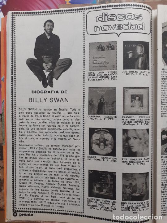 Coleccionismo de revista Pronto: billy swan - Foto 1