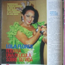 Coleccionismo de Revista Pronto: RECORTE REVISTA PRONTO N.º 1029 1992 ISABEL PANTOJA. PORTADA Y 3 PGS. LOLA FLORES. Lote 240904135