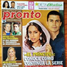 Coleccionismo de Revista Pronto: PRONTO Nº 2193, 2014- EL PRINCIPE TV- PACO LEON- PILAR RUBIO- SERGIO DALMA- MARTA SANCHEZ- INFANTAS. Lote 299271823