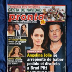 Coleccionismo de Revista Pronto: REVISTA PRONTO 2322. ANGELINA JOLIE Y BRAD PITT. Lote 309992243