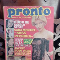 Coleccionismo de Revista Pronto: REVISTA PRONTO Nº 202 MARZO 1976. CAMILO SESTO, SARA MONTIEL, VICENTE PARRA... POSTER CENTRAL. Lote 362318150