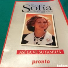 Coleccionismo de Revista Pronto: LA REINA SOFÍA CUMPLE 60 AÑOS - SUPLEMENTO PRONTO. Lote 366330651
