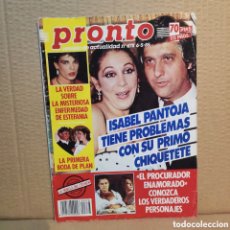 Coleccionismo de Revista Pronto: PRONTO 678 1985 ISABEL PANTOJA CHIQUETETE MENGELE VICTOR MANUEL CONCHA VELASCO NASTASSIA KINSKI DROG. Lote 379349064