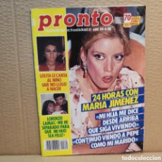 Coleccionismo de Revista Pronto: PRONTO 685 1985 MARIA JIMENEZ LOLITA LORENZO LAMAS MENGELE PALOMA CHAMORRO TRAVOLTA GRETA GARBO DROG. Lote 379353729