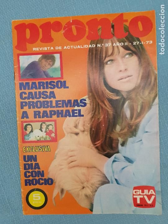 Coleccionismo de revista Pronto: MARISOL RAPHAEL - Foto 1