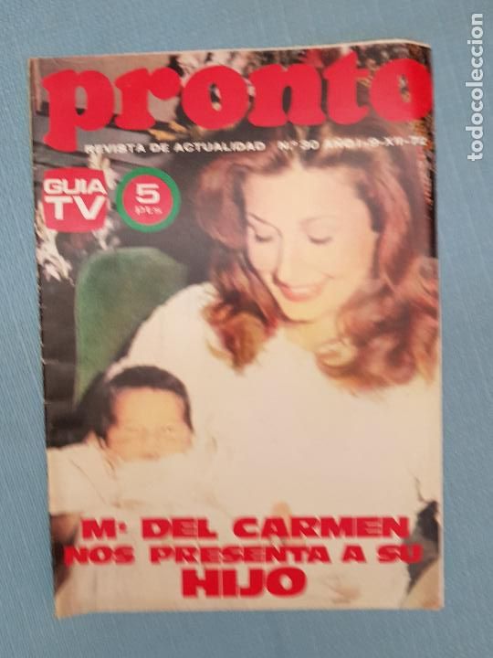 Coleccionismo de revista Pronto: MARIA DEL CARMEN - Foto 1