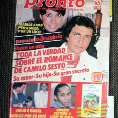 Coleccionismo de Revista Pronto: REVISTA PRONTO Nº631 JUNIO 1984. CAMILO SESTO - ALASKA OLVIDO GARA. LEROY FAMA SERIE TV.