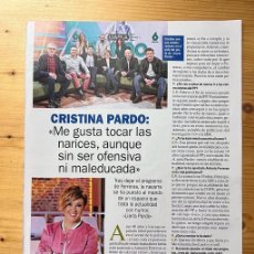 Coleccionismo de Revista Pronto: CRISTINA PARDO. ENTREVISTA REVISTA PRONTO 2018