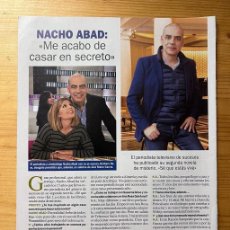 Coleccionismo de Revista Pronto: NACHO ABAD: ME ACABO DE CASAR EN SECRETO. ENTREVISTA REVISTA PRONTO 2018