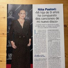 Coleccionismo de Revista Pronto: NIÑA PASTORI. ENTREVISTA REVISTA PRONTO 2018