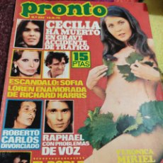 Coleccionismo de Revista Pronto: PRONTO 1976 MUERTE CECILIA RAFAELA CARRA SERRAT RAPHAEL VERÓNICA MIRIEL