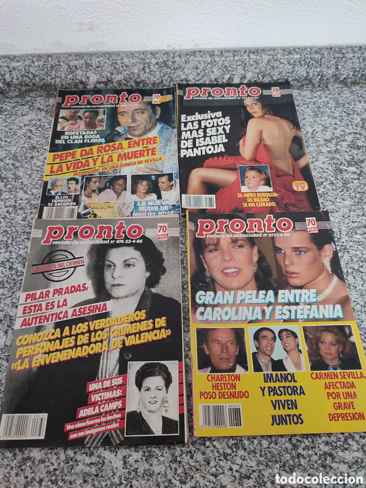 cuatro antiguas revistas pronto del año 1985. f - Compra venta en  todocoleccion