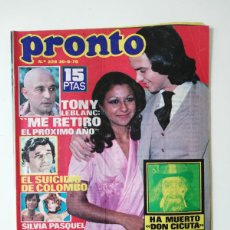 Coleccionismo de Revista Pronto: PRONTO Nº 229 PERET - MAYRA - DON CICUTA - CONCHA VELASCO - TONY LEBLANC - PACO DE LUCIA