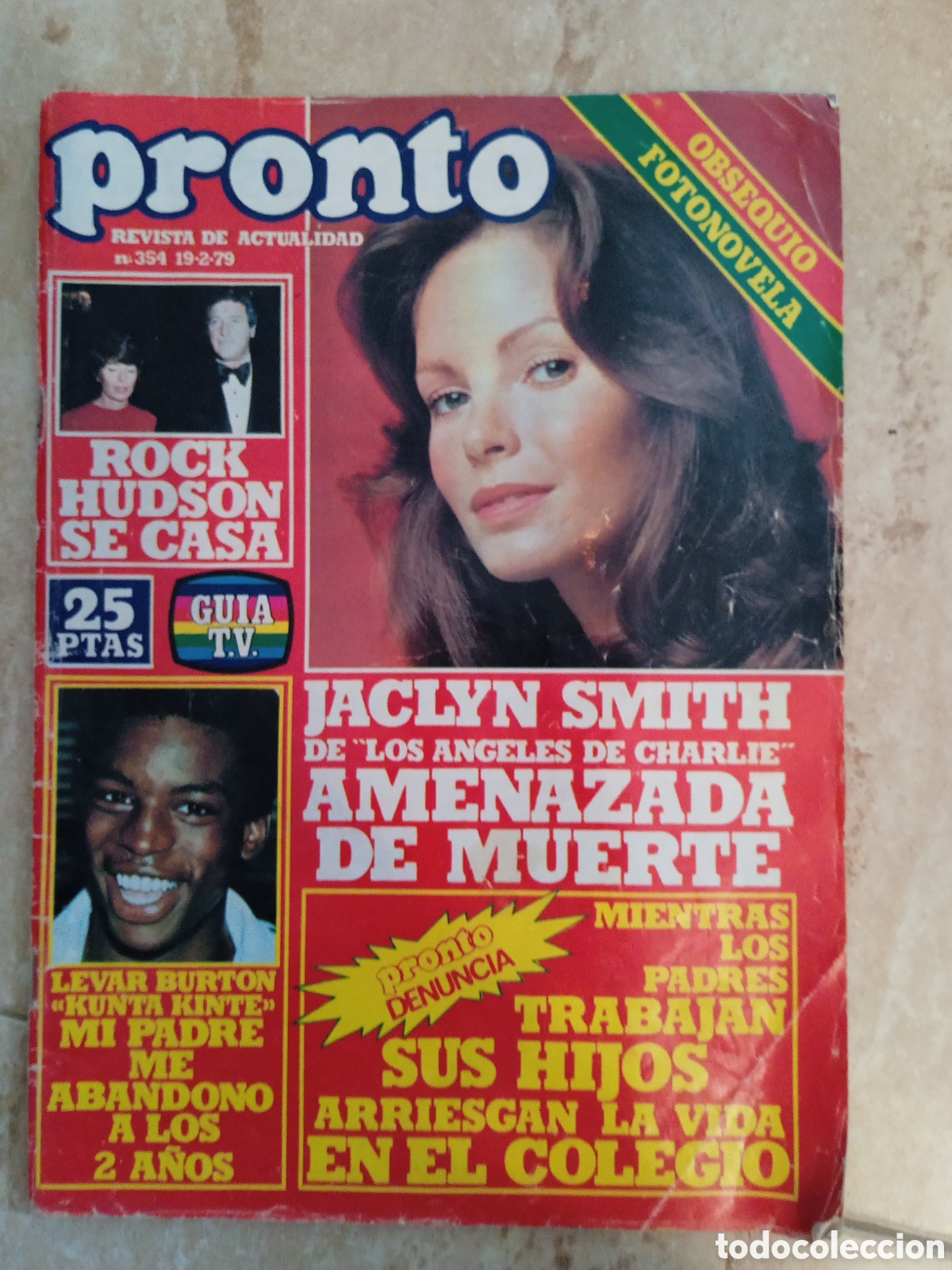 Coleccionismo de Revista Pronto: Revista Pronto 354 Jacklyn Smith P&oacute;ster de Kate Jackson Los &Aacute;ngeles de Charlie Rock Hudson