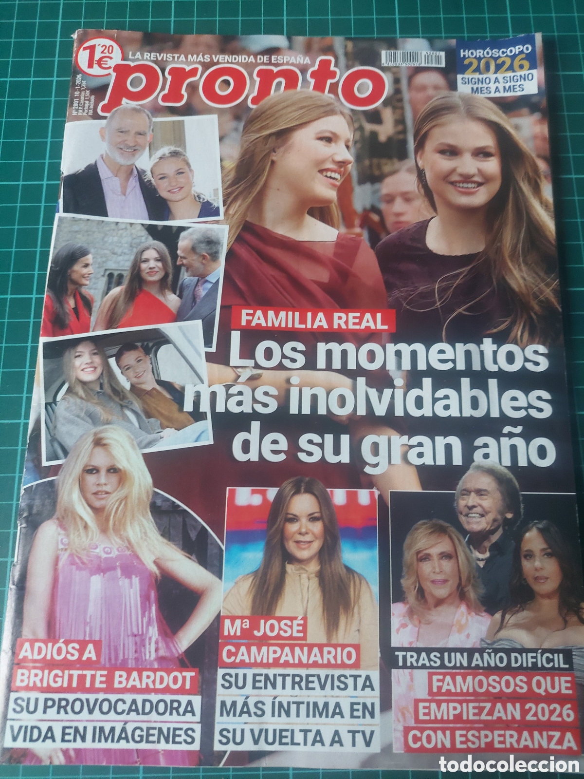 Coleccionismo de Revista Pronto: PRONTO 2026 FAMILIA REAL BRIGITTE BARDOT ADIOS,M JOSE CAMPANARIO,FAMOSOS 2026,BERTIN OSBORNE