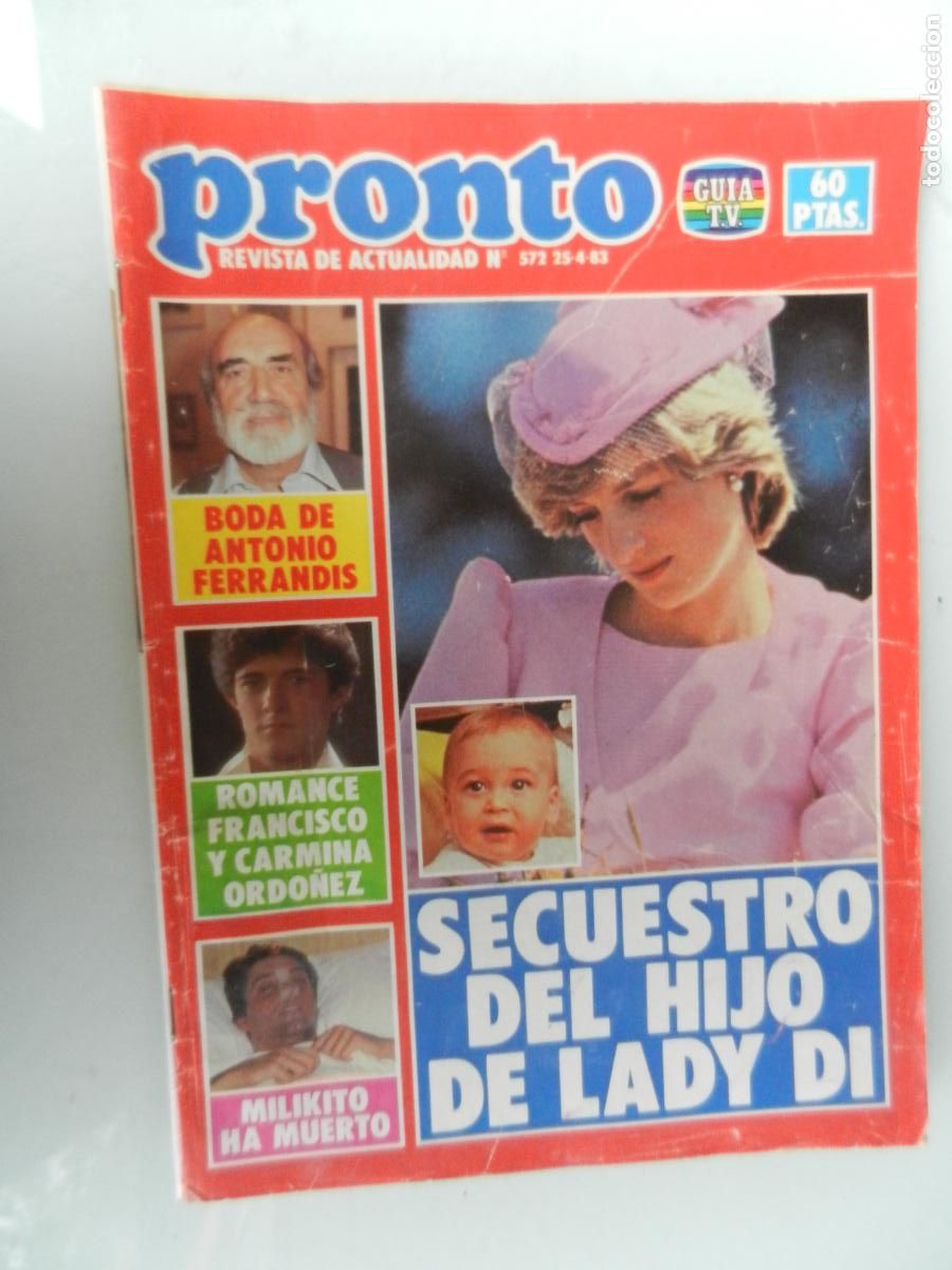Coleccionismo de Revista Pronto: PRONTO REVISTA N&ordm; 572- 04-1983 - BEATRIZ CARVAJAL, ALBERTO MU&Ntilde;AGORRI, ISABEL PREYSLER,