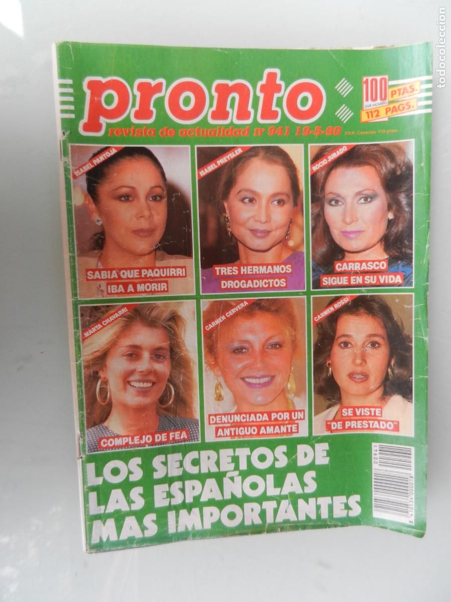 Coleccionismo de Revista Pronto: PRONTO REVISTA N&ordm; 941- 05-1990 - LADY DIANA ROCK HUDSON GLENN FORD JOHN TRAVOLTA DAVID BOWIE