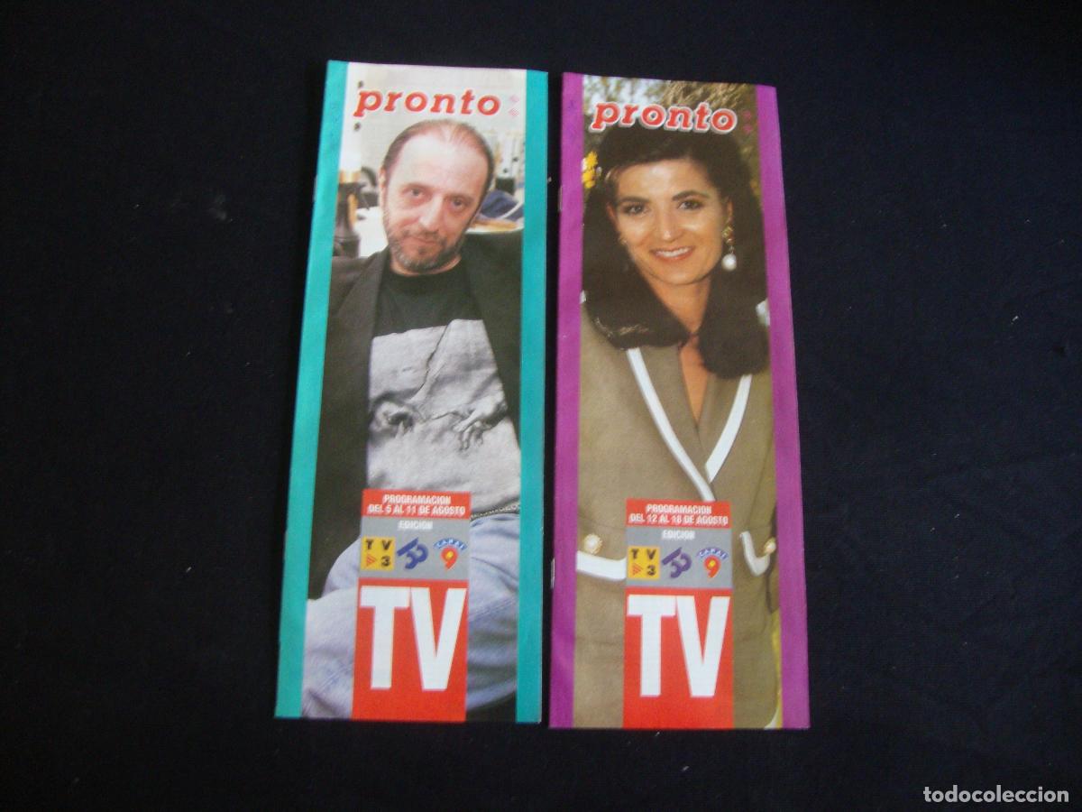 Coleccionismo de Revista Pronto: LOTE DE 2 GUIAS PROGRAMA TV SUPLEMENTO REVISTA PRONTO