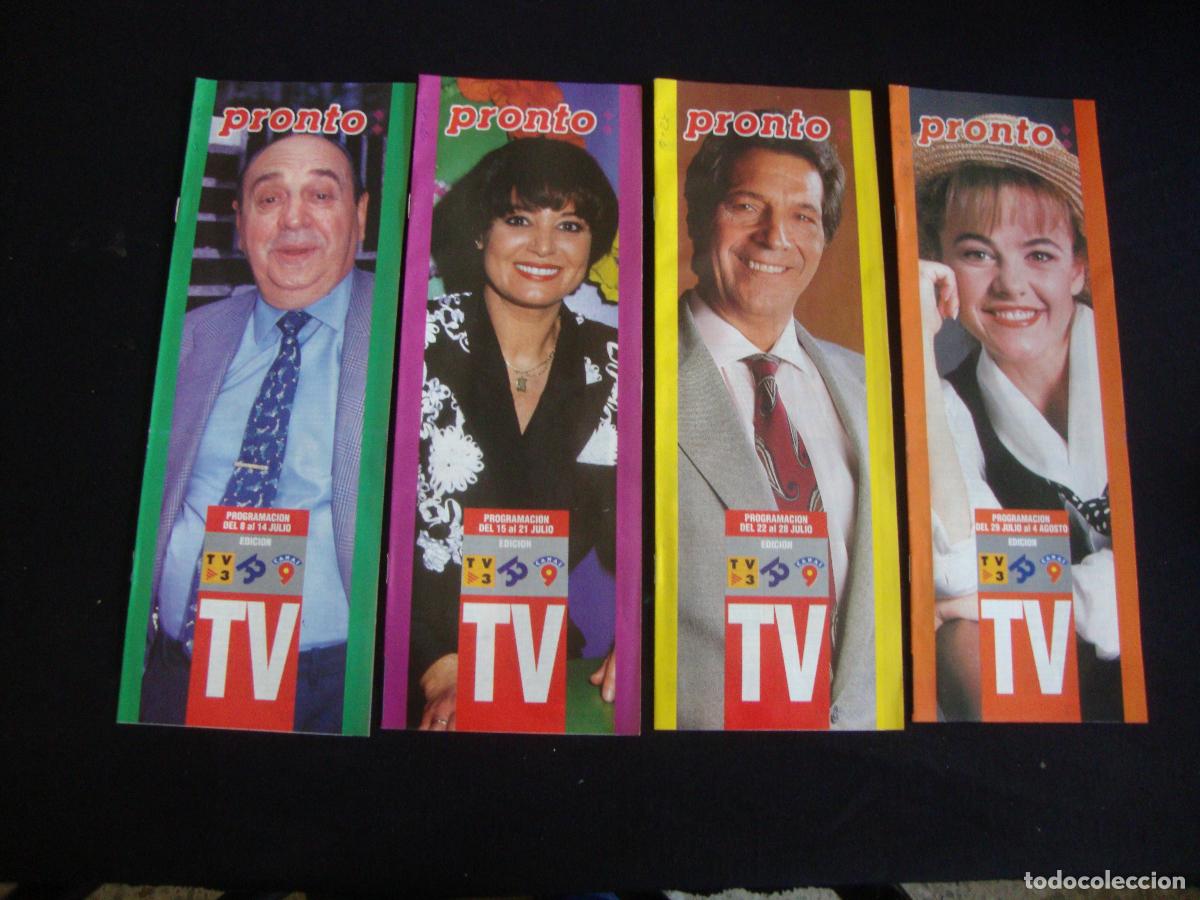 Coleccionismo de Revista Pronto: LOTE DE 4 GUIAS PROGRAMA TV SUPLEMENTO REVISTA PRONTO
