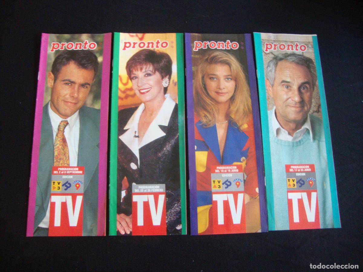 Coleccionismo de Revista Pronto: LOTE DE 4 GUIAS PROGRAMA TV SUPLEMENTO REVISTA PRONTO