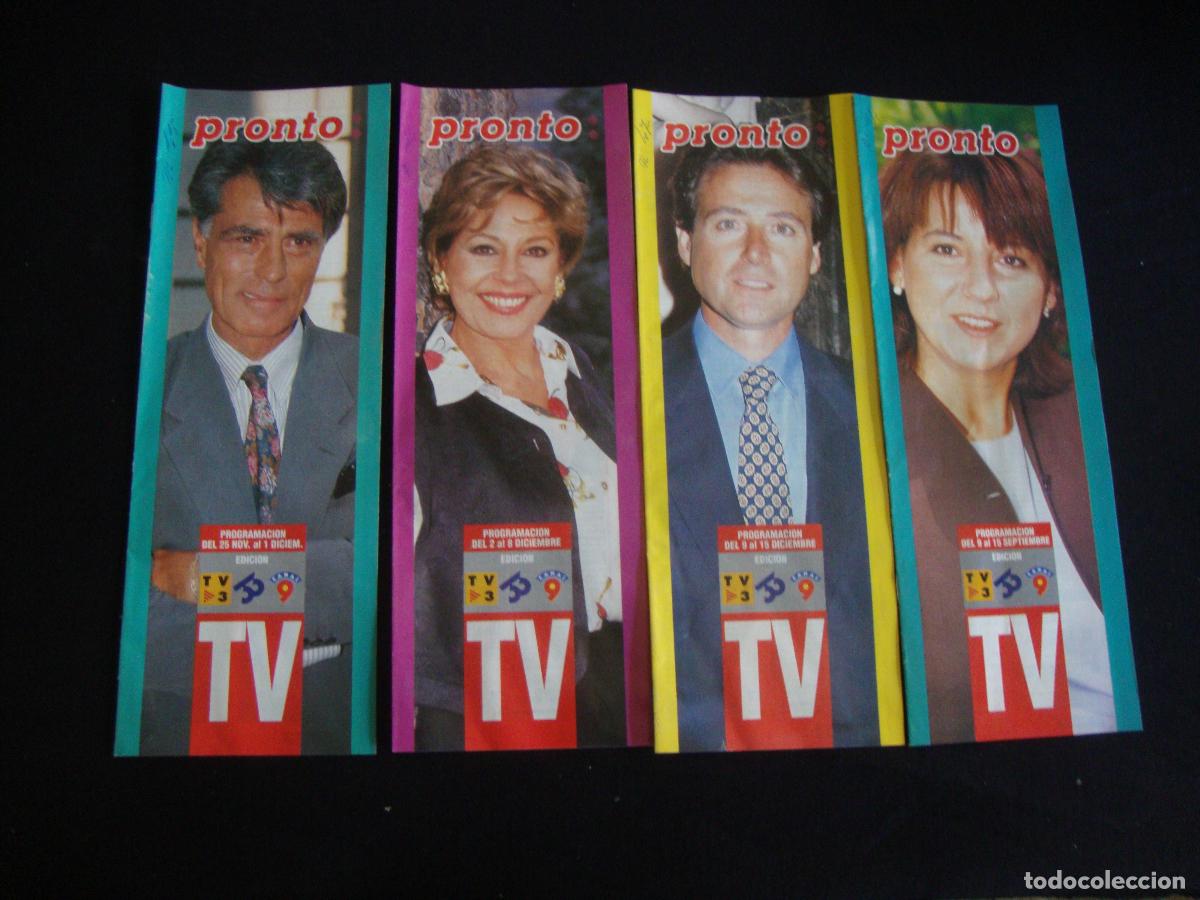 Coleccionismo de Revista Pronto: LOTE DE 4 GUIAS PROGRAMA TV SUPLEMENTO REVISTA PRONTO
